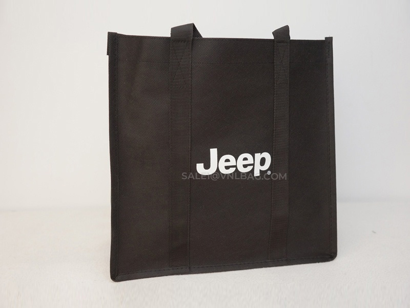 PP non woven with pp webbing handles, silk printing
